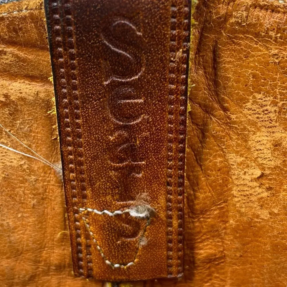 Vintage 70’s Sears Men’s Brown Leather Campus Style Cowboy Boots Size US 8 D